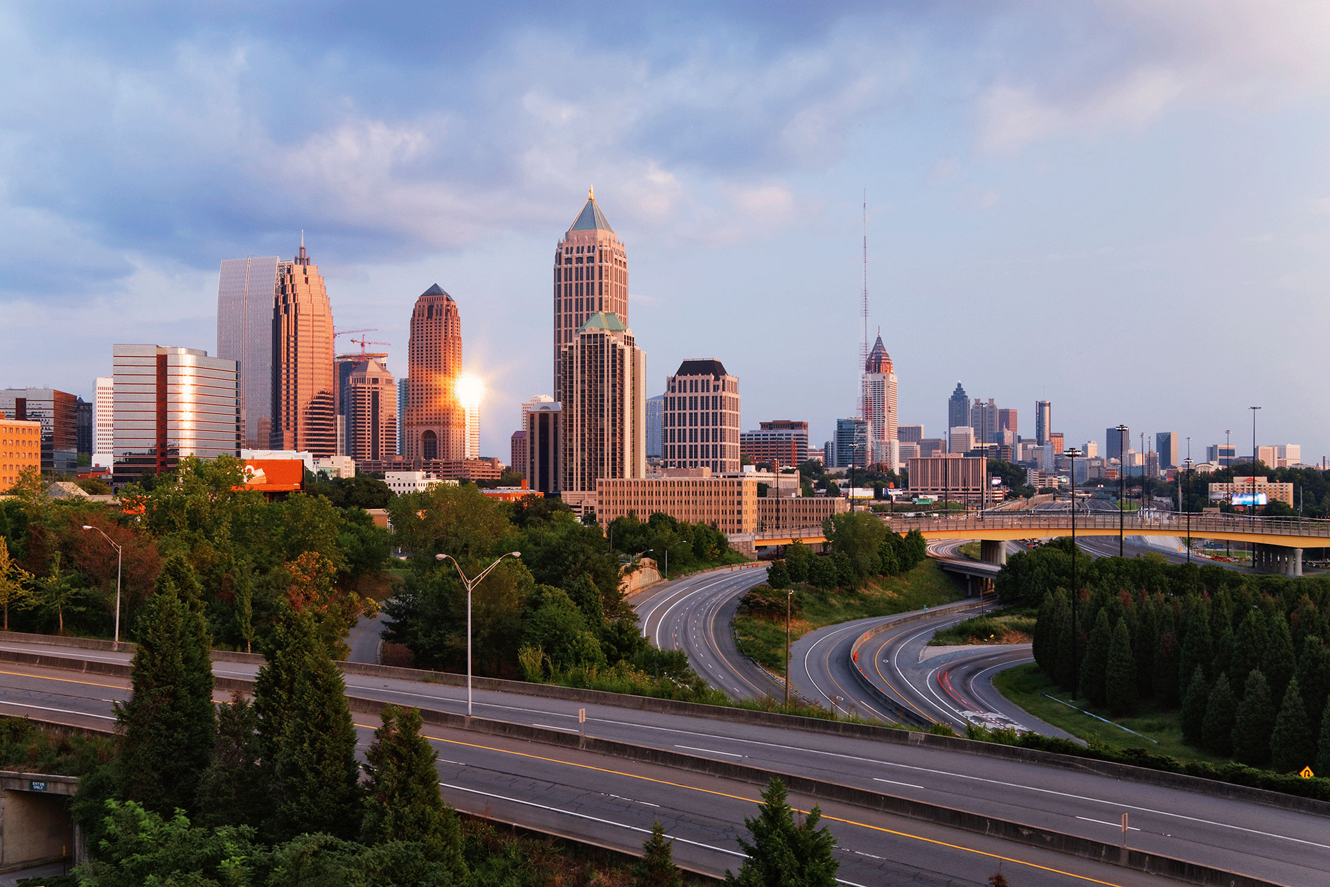 Atlanta interstate cityscape